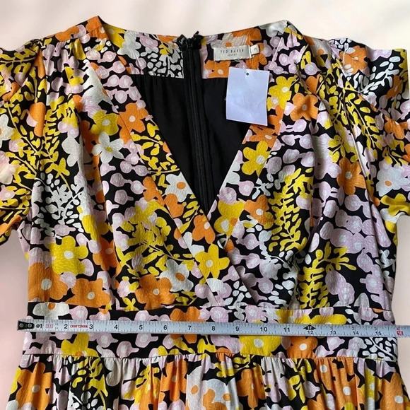 TED BAKER
Safiree floral print cotton blend midi dress Size 3 - Picture 12 of 17